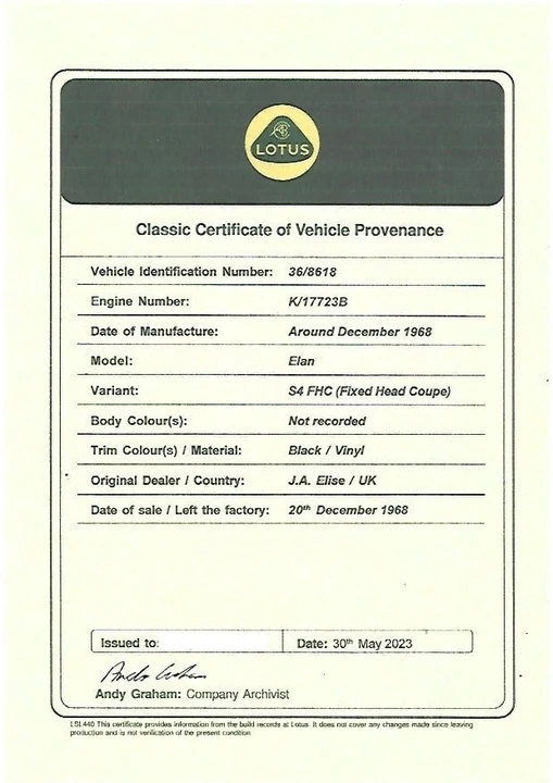 1966 Lotus Elan - Image 21 of 22