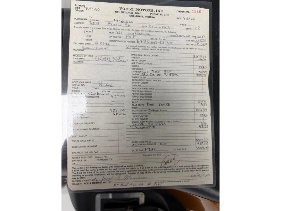 1966 Plymouth Satellite - Image 26 of 29