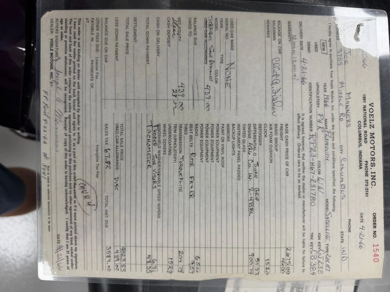 1966 Plymouth Satellite - Image 25 of 30