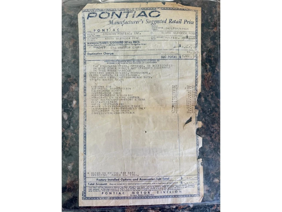 1966 Pontiac GTO 1st Gen - Image 29 of 31