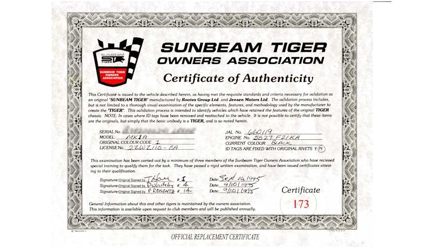 1966 Sunbeam Tiger Mark I - Image 6 of 6