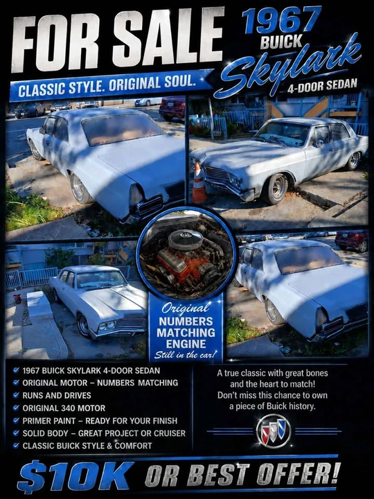 1967 Buick Skylark 3rd Gen - Image 2 of 6