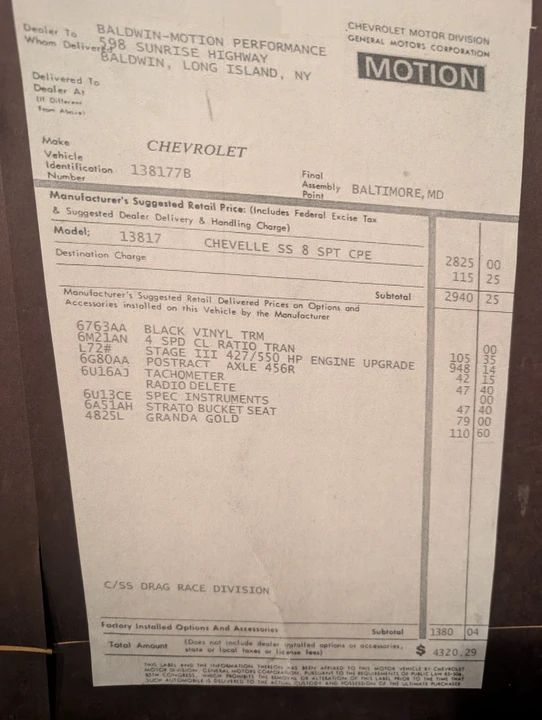 1967 Chevrolet Chevelle 1st Gen - Image 14 of 14