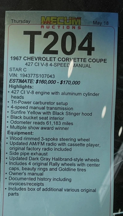 1967 Chevrolet Corvette C2 - Image 12 of 27