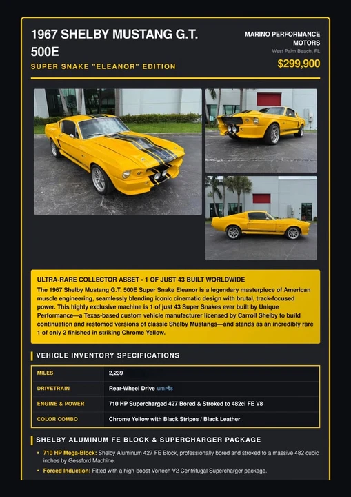 1967 Ford Shelby Mustang - Image 2 of 18