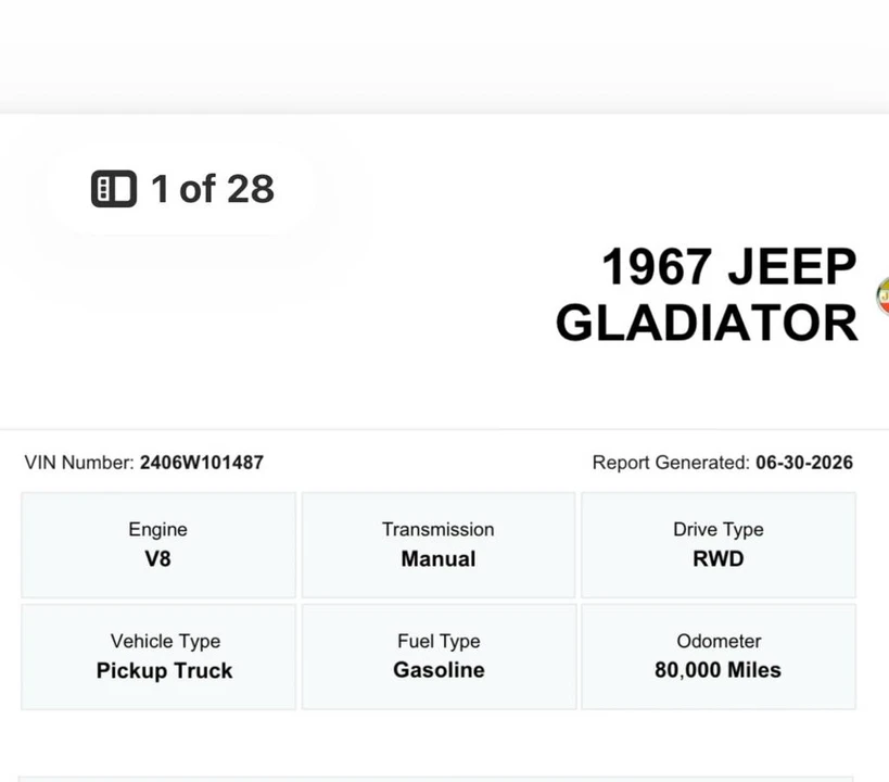 1967 Jeep SJ Gladiator - Image 6 of 6