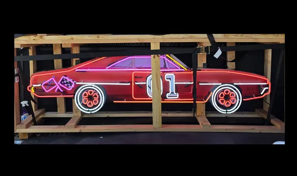 Dodge Charger General Lee Neon Tribute Sign