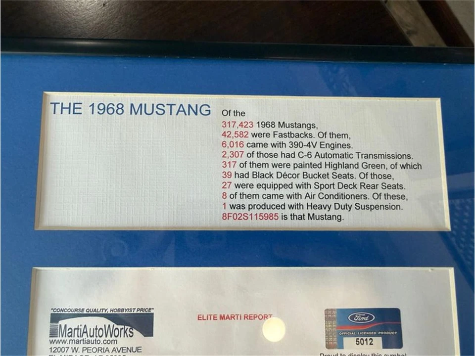 1968 Ford Mustang 1st Gen (1967-1968) - Image 10 of 31