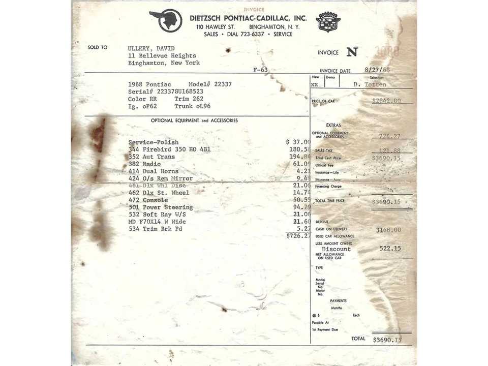 1968 Pontiac Firebird 1st Gen - Image 21 of 31