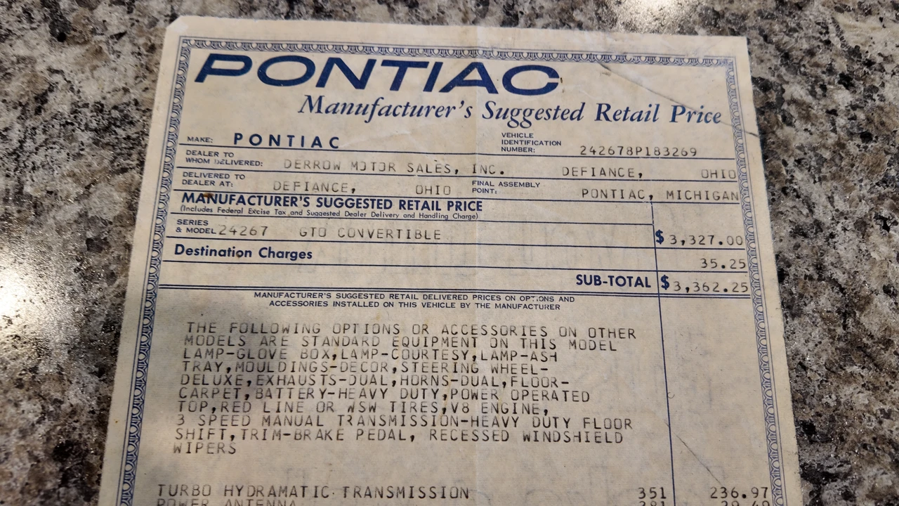 1968 Pontiac GTO 2nd Gen - Image 2 of 31