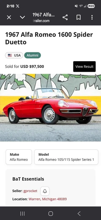 1969 Alfa Romeo 102-Series 2000 - Image 19 of 19