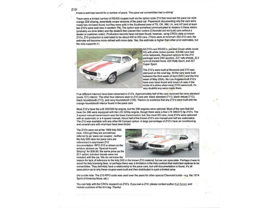 1969 Chevrolet Camaro 1st Gen - Image 7 of 31