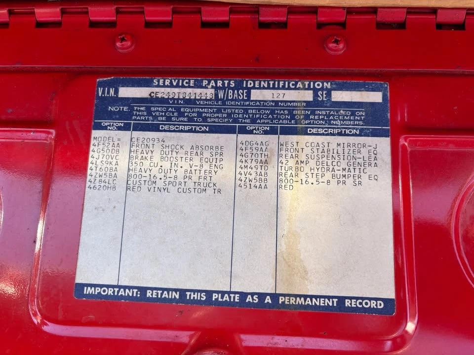 1969 Chevrolet C/K 2nd Gen - Image 7 of 13
