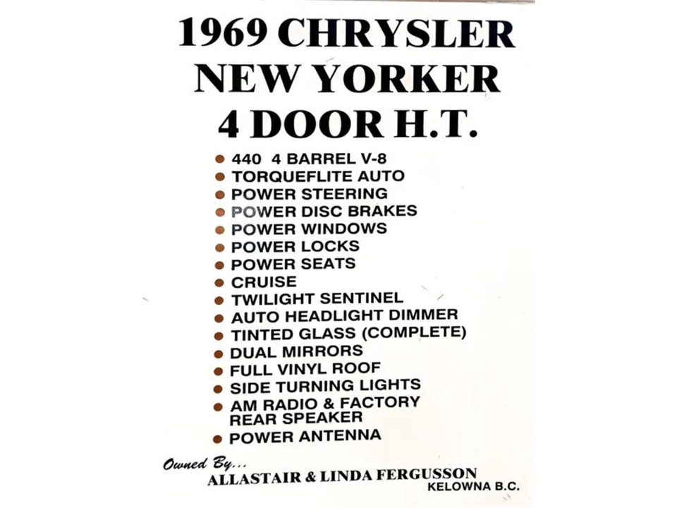 1969 Chrysler New Yorker - Image 24 of 24