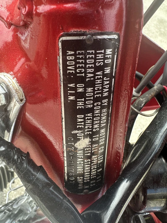 1969 Honda CT70 - Image 9 of 24