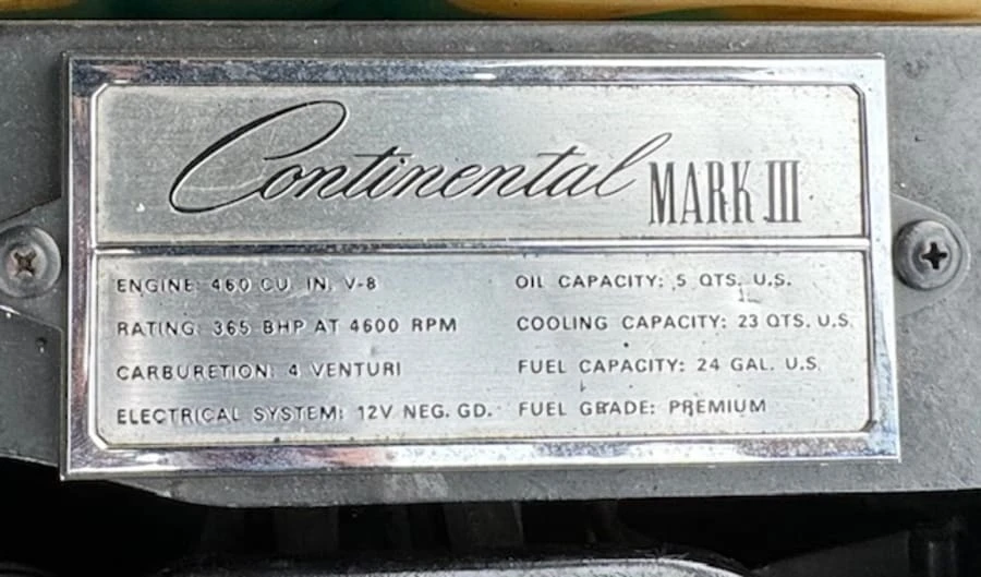 1969 Lincoln Continental Mark III - Image 28 of 30