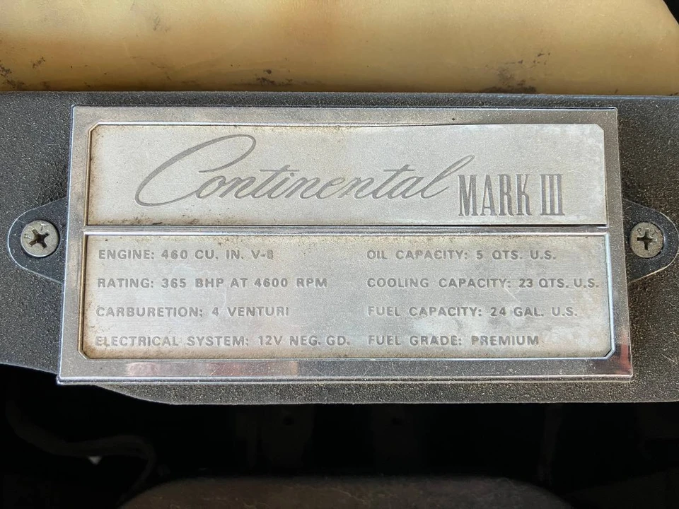 1969 Lincoln Continental Mark III - Image 20 of 24