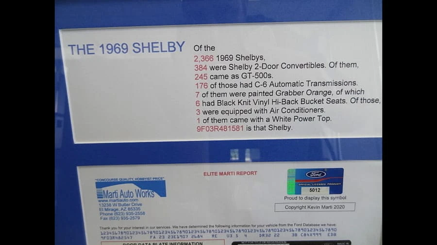1969 Shelby GT500 - Image 13 of 16