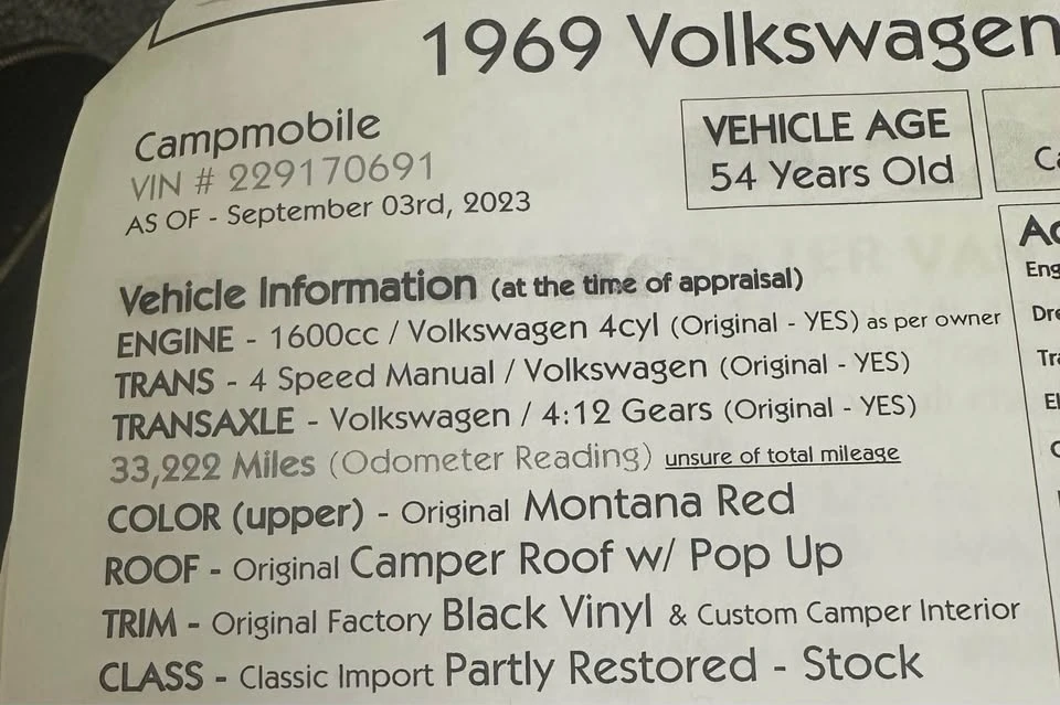 1969 Volkswagen Bay-Window Pickup - Image 4 of 5