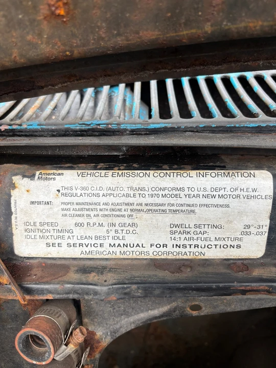1970 AMC AMX - Image 20 of 21