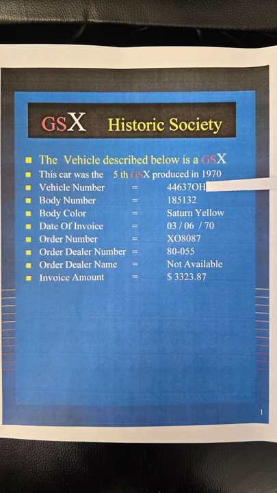 1970 Buick Skylark GSX 3rd Gen - Image 23 of 24