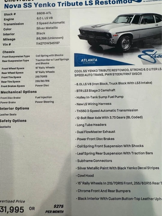 1970 Chevrolet Nova 3rd Gen - Image 4 of 10
