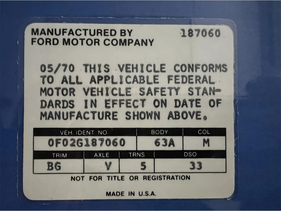 1970 Ford Mustang Boss 302 1st Gen - Image 12 of 31