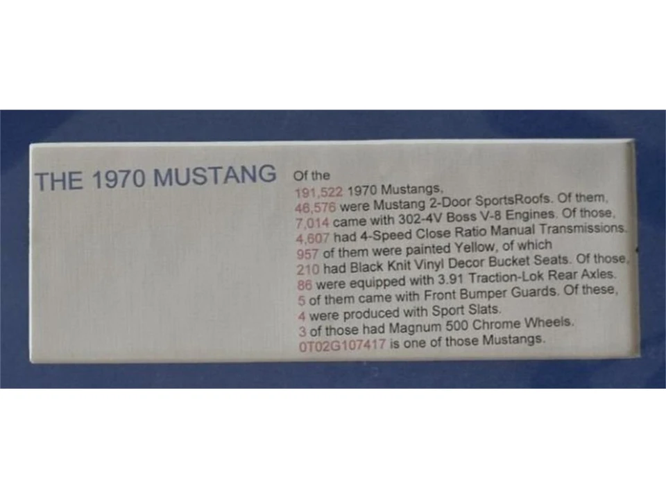 1970 Ford Mustang Boss 302 1st Gen - Image 17 of 17