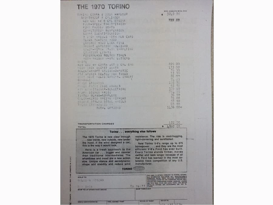 1970 Ford Torino 2nd Gen - Image 2 of 3