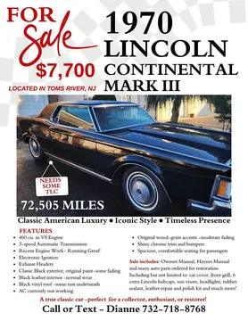 1970 Lincoln Continental Mark III