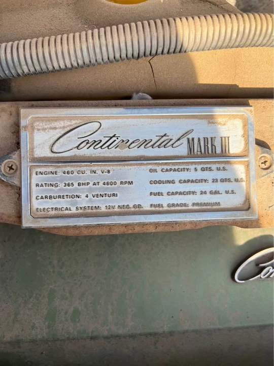 1970 Lincoln Continental Mark III - Image 14 of 16