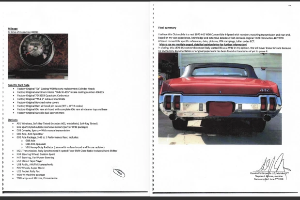 1970 Oldsmobile 442 W-30 2nd Gen - Image 10 of 10