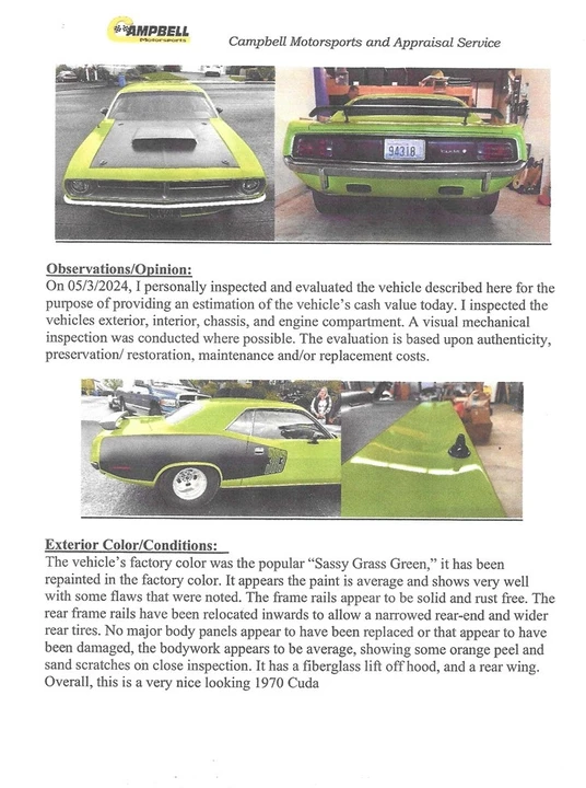 1970 Plymouth Barracuda - Image 6 of 15