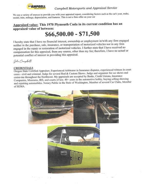 1970 Plymouth Barracuda - Image 4 of 15