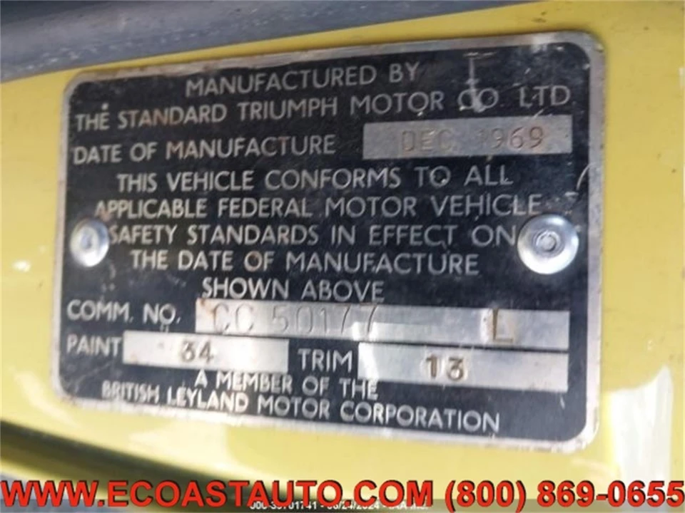1970 Triumph TR6 CR/CC Carb - Image 14 of 14