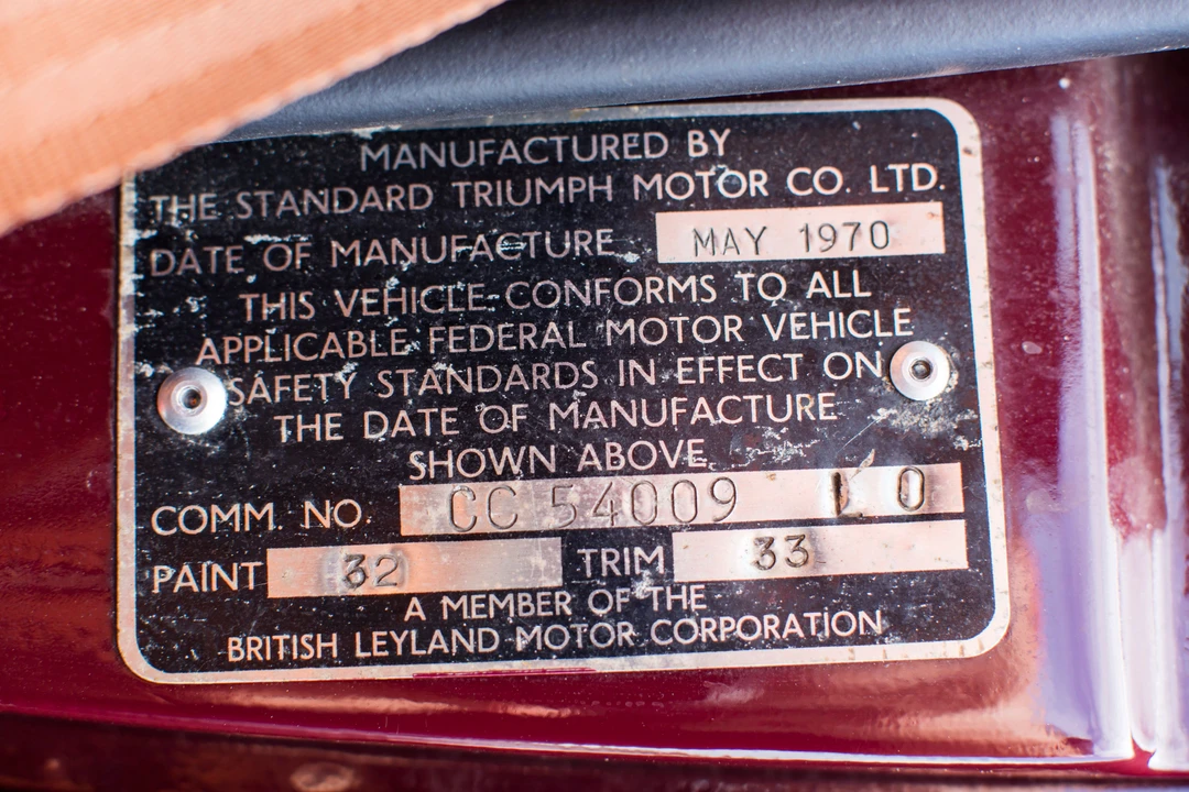 1970 Triumph TR6 CR/CC Carb - Image 13 of 31
