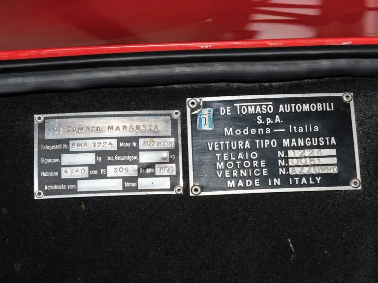 1971 DeTomaso Mangusta - Image 24 of 31