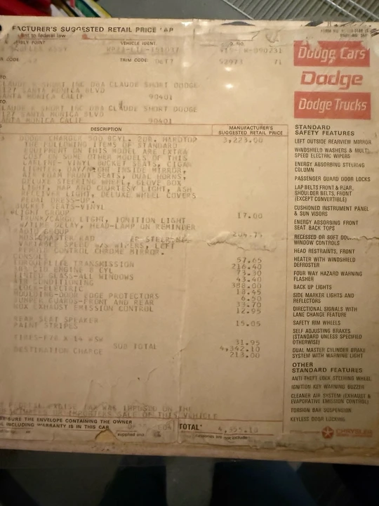1971 Dodge Charger 3rd Gen - Image 19 of 22