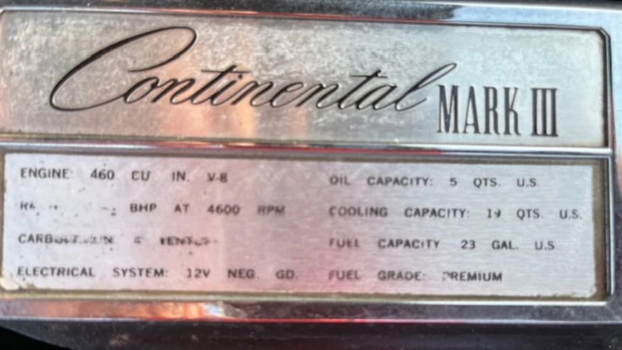 1971 Lincoln Continental Mark III - Image 15 of 31