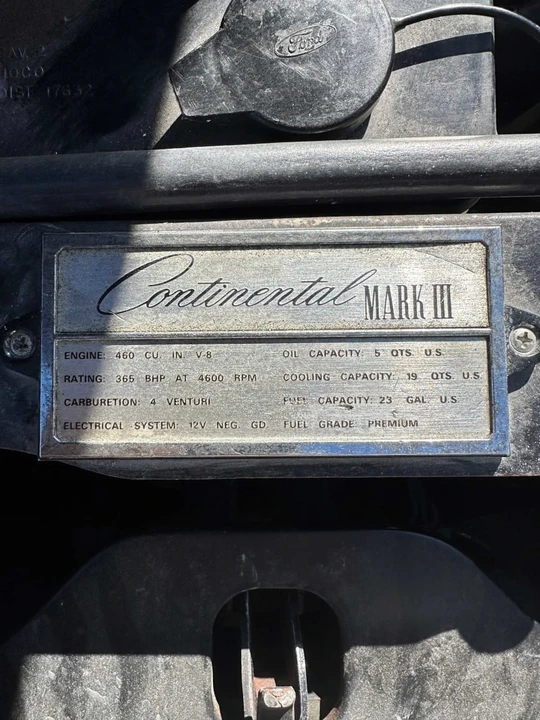 1971 Lincoln Continental Mark III - Image 12 of 12