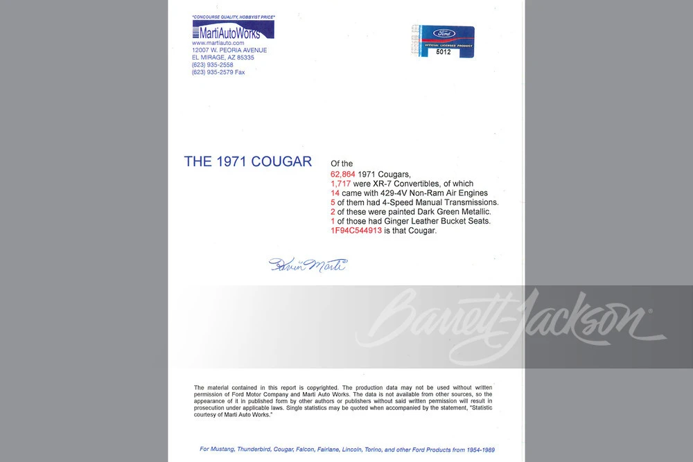 1971 Mercury Cougar 2nd Gen - Image 6 of 31