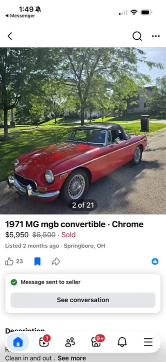 1971 MG MGB Roadster - Image 18 of 18