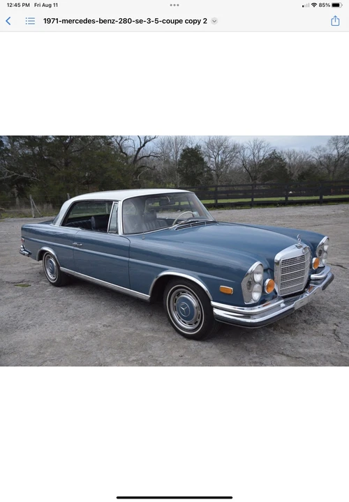 1971 Mercedes-Benz W111 280SE 3.5 Coupe - Image 8 of 31