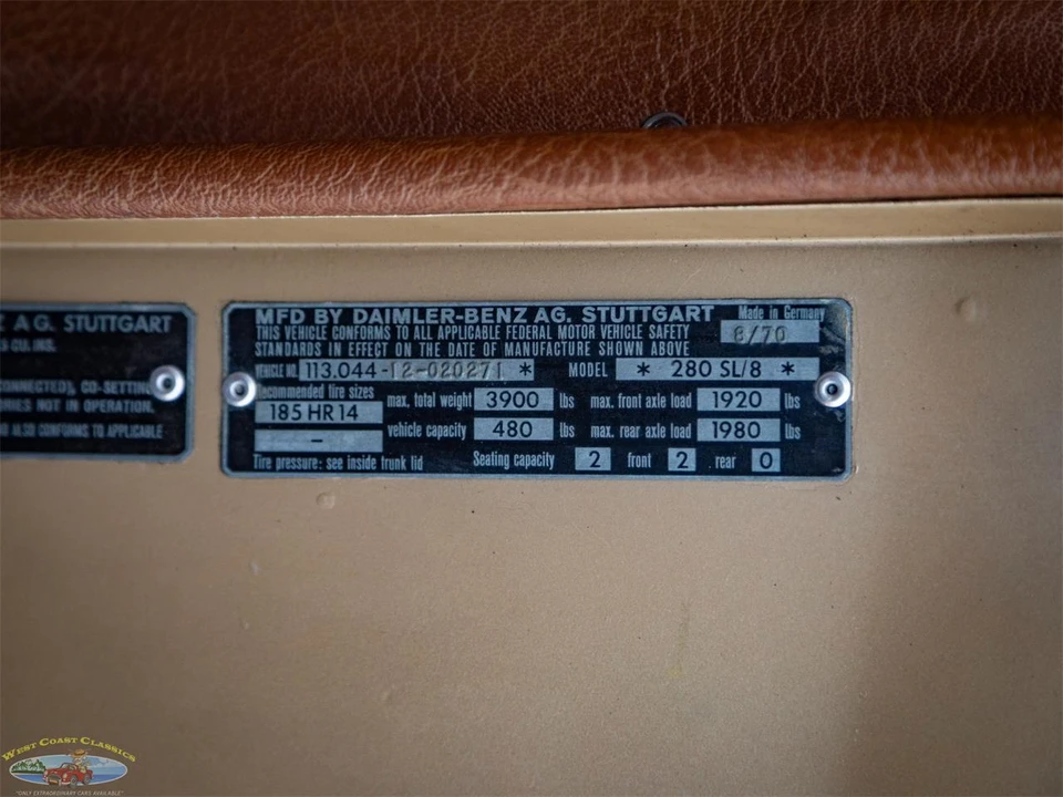 1971 Mercedes-Benz W113 SL-Class - Image 31 of 31