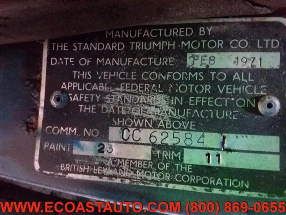 1971 Triumph TR6 CR/CC Carb - Image 18 of 18