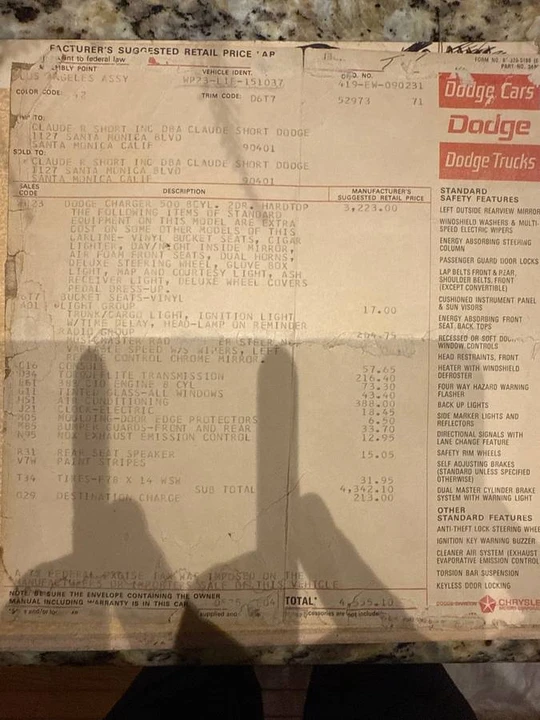 1971 Dodge Charger 3rd Gen - Image 5 of 17