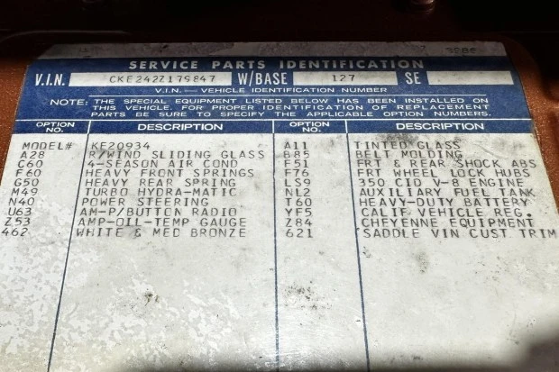 1972 Chevrolet C/K 2nd Gen - Image 8 of 8
