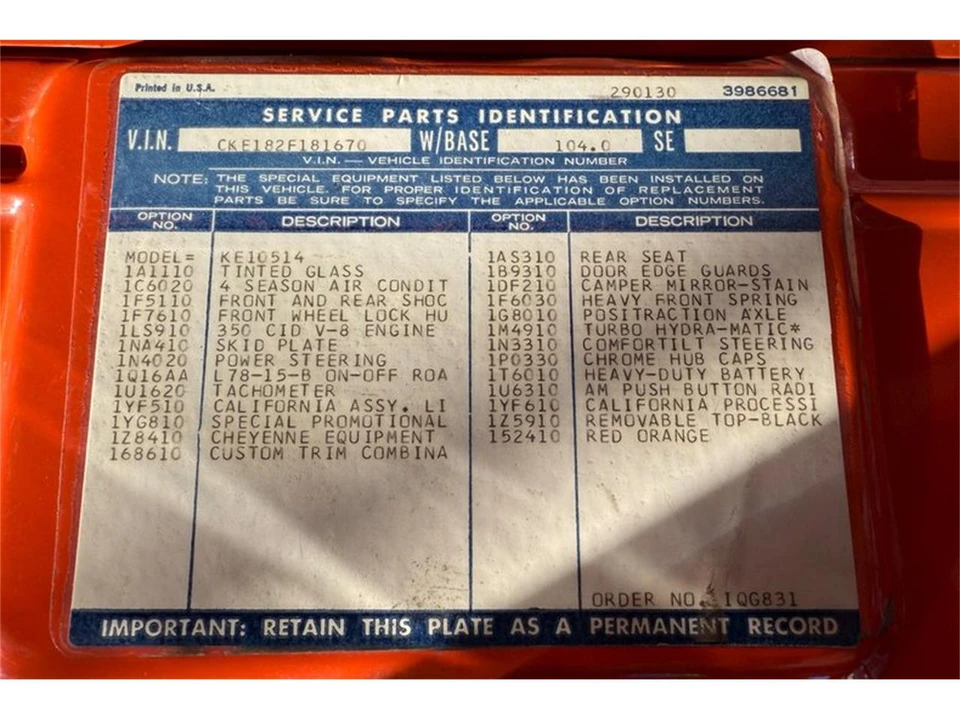 1972 Chevrolet K5 Blazer 1st Gen - Image 17 of 17