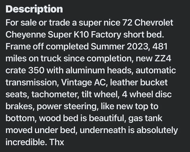 1972 Chevrolet C/K 2nd Gen - Image 4 of 19