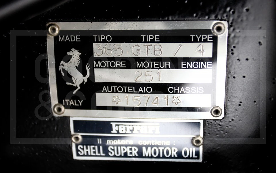 1972 Ferrari Daytona Berlinetta - Image 11 of 11